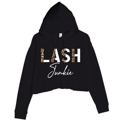 Lash Junkie Lash Bar Eyelash Tech Lash Artist Cool Gift Crop Fleece Hoodie