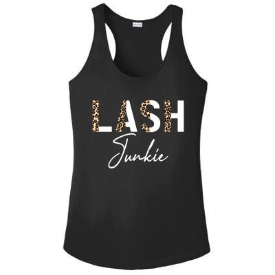 Lash Junkie Lash Bar Eyelash Tech Lash Artist Cool Gift Ladies PosiCharge Competitor Racerback Tank