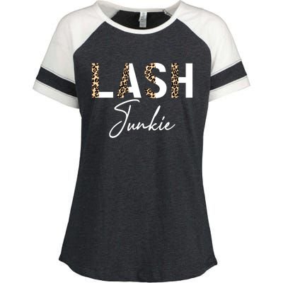 Lash Junkie Lash Bar Eyelash Tech Lash Artist Cool Gift Enza Ladies Jersey Colorblock Tee