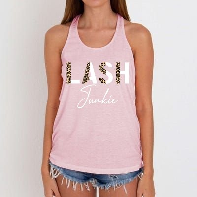 Lash Junkie Lash Bar Eyelash Tech Lash Artist Cool Gift Women's Knotted Racerback Tank