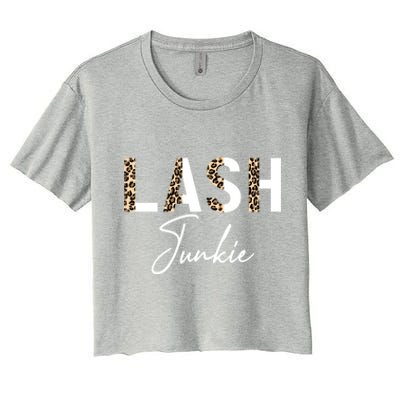 Lash Junkie Lash Bar Eyelash Tech Lash Artist Cool Gift Women's Crop Top Tee