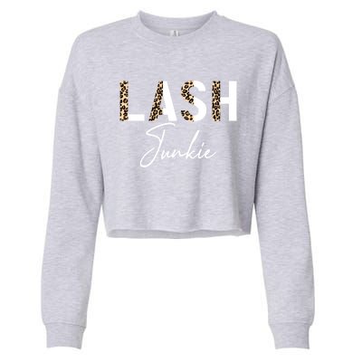 Lash Junkie Lash Bar Eyelash Tech Lash Artist Cool Gift Cropped Pullover Crew