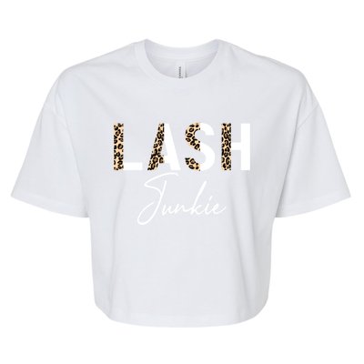 Lash Junkie Lash Bar Eyelash Tech Lash Artist Cool Gift Bella+Canvas Jersey Crop Tee