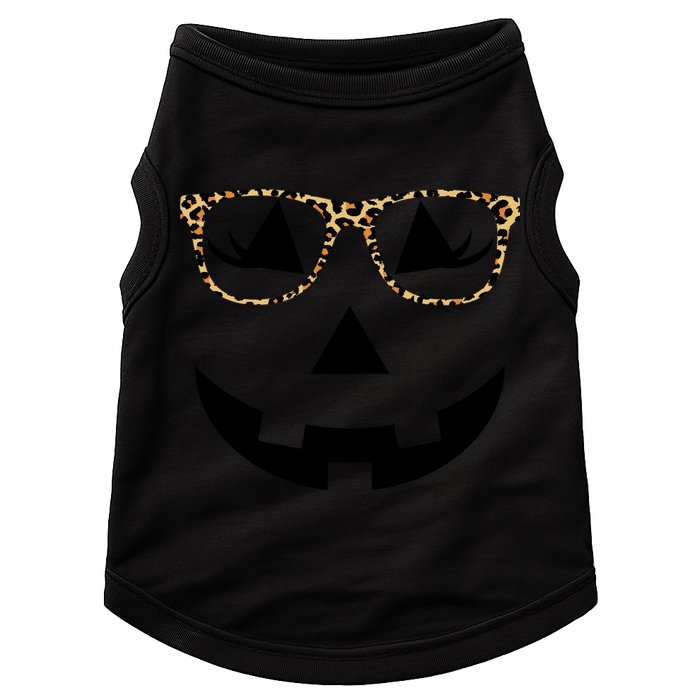 Leopard Jack O Lantern Pumpkin Face Doggie Tank