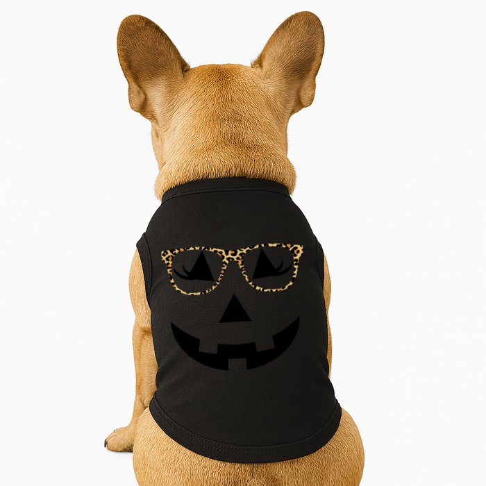 Leopard Jack O Lantern Pumpkin Face Doggie Tank