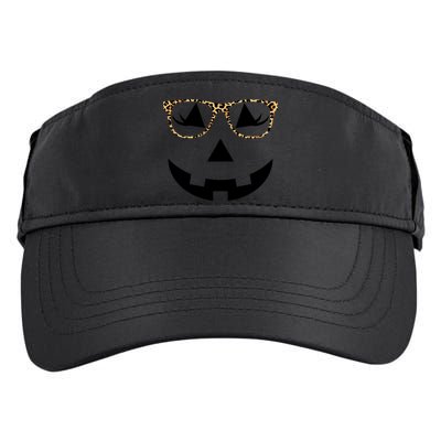 Leopard Jack O Lantern Pumpkin Face Adult Drive Performance Visor
