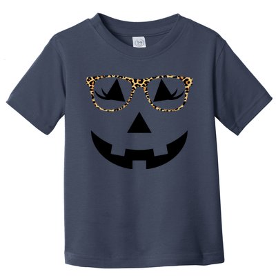 Leopard Jack O Lantern Pumpkin Face Toddler T-Shirt