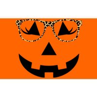 Leopard Jack O Lantern Pumpkin Face Bumper Sticker