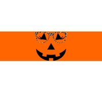 Leopard Jack O Lantern Pumpkin Face Bumper Sticker