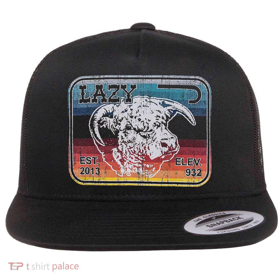 Lazy J Ranch Serape Elevation Flat Bill Trucker Hat