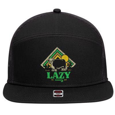 Lazy J Ranch Wear 7 Panel Mesh Trucker Snapback Hat