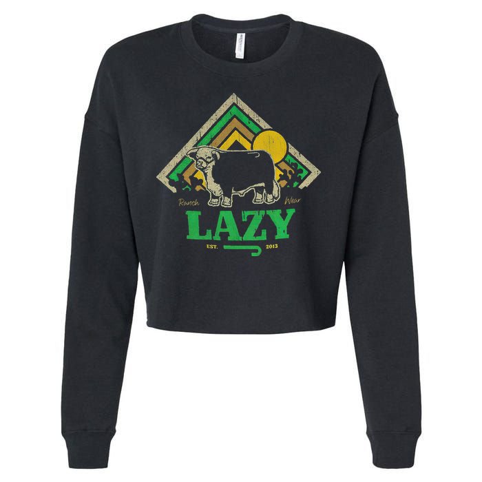 Lazy J Ranch Wear Cropped Pullover Crew