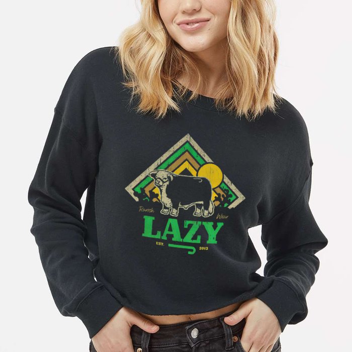Lazy J Ranch Wear Cropped Pullover Crew