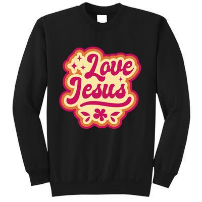 Love Jesus Retro Sweatshirt