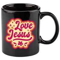 Love Jesus Retro 11oz C Handle Ceramic Mug