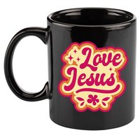 Love Jesus Retro 11oz C Handle Ceramic Mug