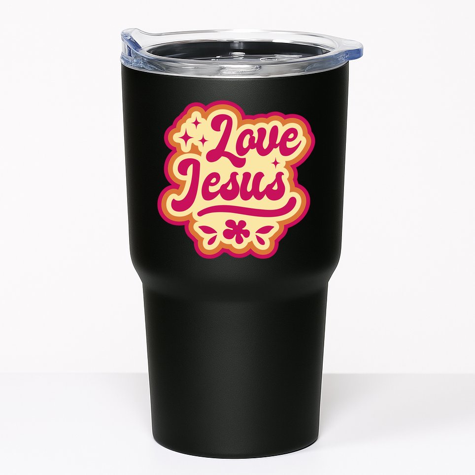 Love Jesus Retro Tumbler
