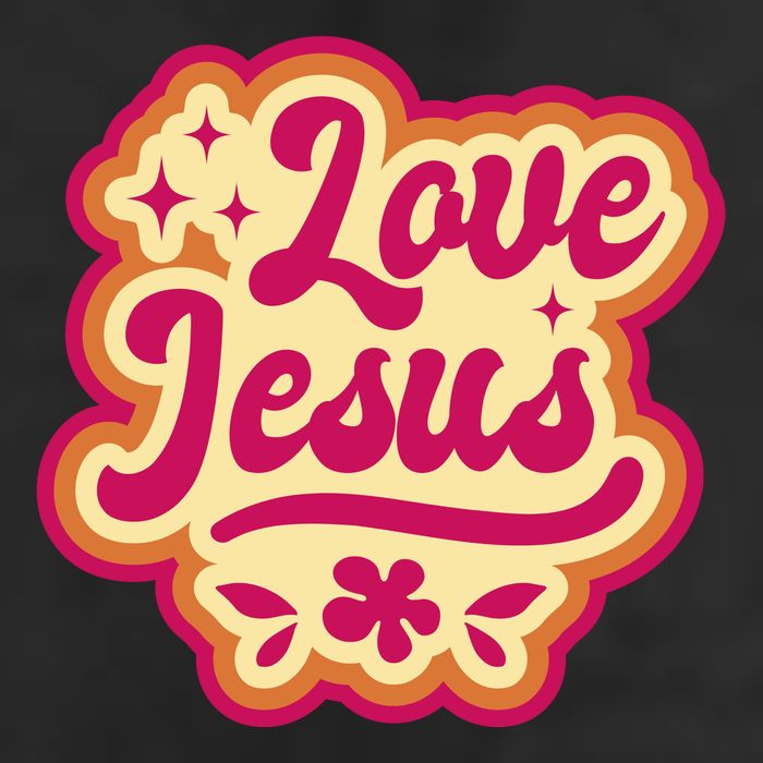 Love Jesus Retro 25L Jumbo Tote