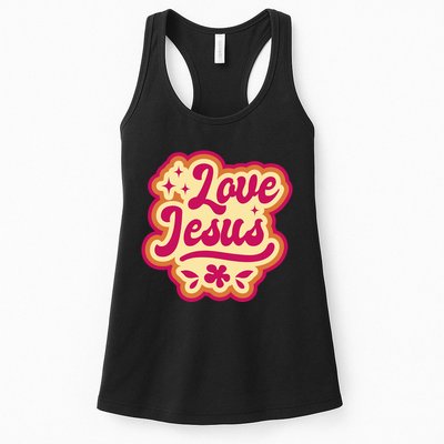 Love Jesus Retro Womens Tank Top