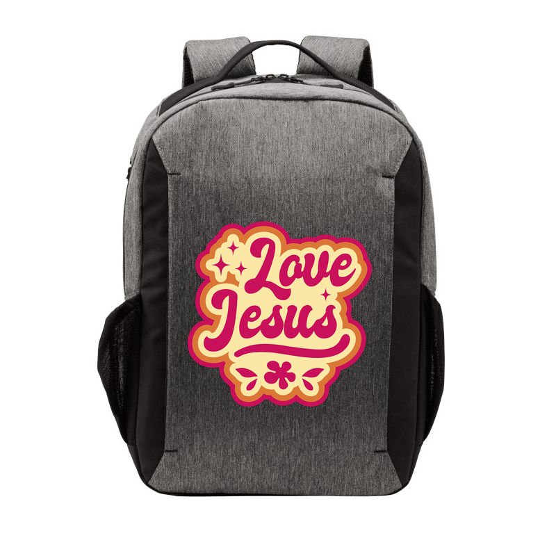 Love Jesus Retro Vector Backpack