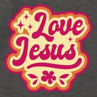 Love Jesus Retro Vector Backpack