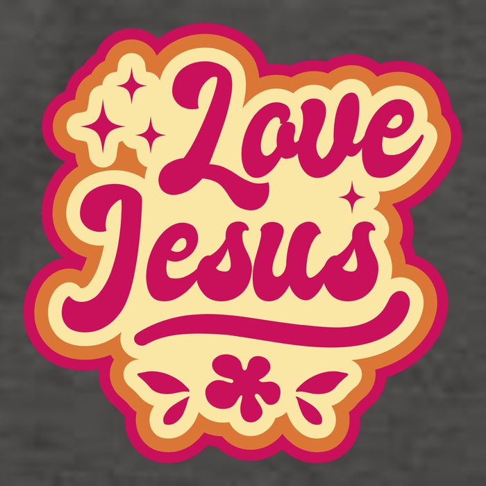 Love Jesus Retro Vector Backpack