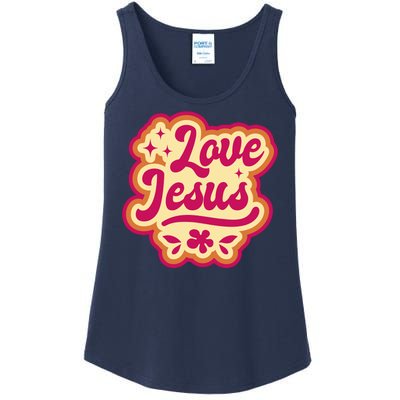 Love Jesus Retro Ladies Essential Tank