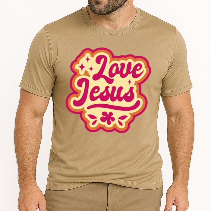 Love Jesus Retro Cooling Performance Crew T-Shirt