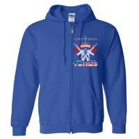 Love Jesus Shoot Guns And Vote Trump 2020 Flag Gift Full Zip Hoodie