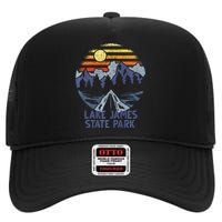 Lake James State Park North Carolina Camping Vacation High Crown Mesh Back Trucker Hat