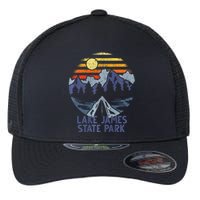 Lake James State Park North Carolina Camping Vacation Flexfit Unipanel Trucker Cap