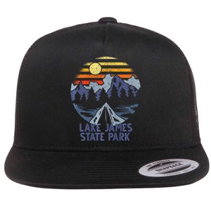 Lake James State Park North Carolina Camping Vacation Flat Bill Trucker Hat