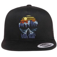 Lake James State Park North Carolina Camping Vacation Flat Bill Trucker Hat