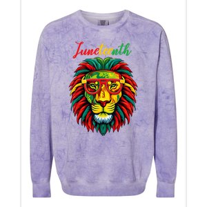 Lion Juneteenth Shirts Women Dress Black History Freedom Colorblast Crewneck Sweatshirt