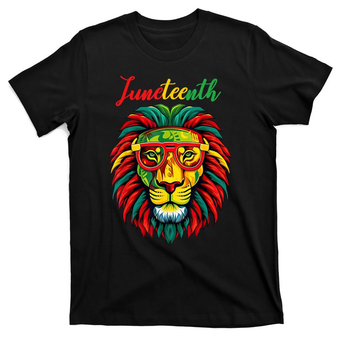 Lion Juneteenth Shirts Women Dress Black History Freedom T-Shirt