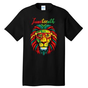 Lion Juneteenth Shirts Women Dress Black History Freedom Tall T-Shirt