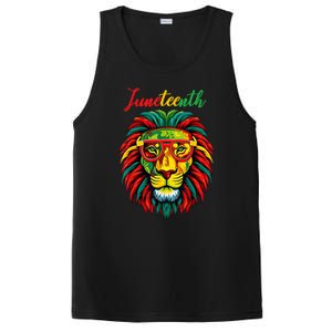 Lion Juneteenth Shirts Women Dress Black History Freedom PosiCharge Competitor Tank