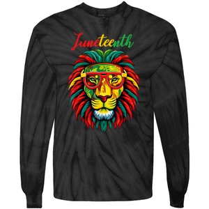 Lion Juneteenth Shirts Women Dress Black History Freedom Tie-Dye Long Sleeve Shirt