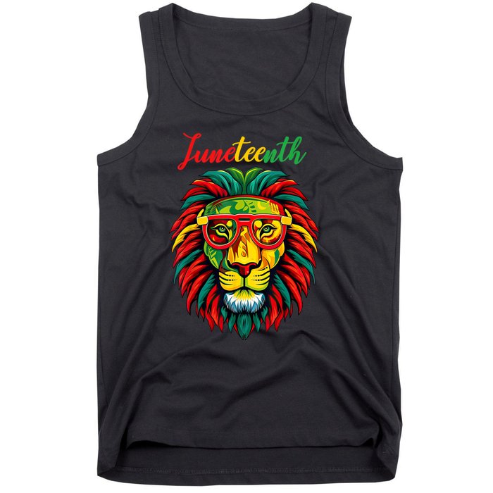 Lion Juneteenth Shirts Women Dress Black History Freedom Tank Top