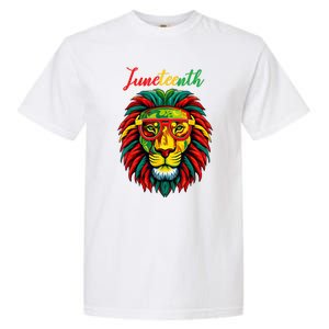 Lion Juneteenth Shirts Women Dress Black History Freedom Garment-Dyed Heavyweight T-Shirt