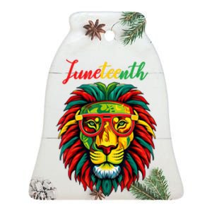 Lion Juneteenth Shirts Women Dress Black History Freedom Ceramic Bell Ornament