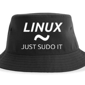 Linux Just Sudo It By MCMA Linux OS Graphic Sustainable Bucket Hat