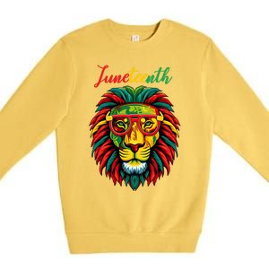 Lion Juneteenth Shirts Women Dress Black History Freedom Premium Crewneck Sweatshirt