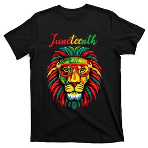 Lion Juneteenth Shirts Women Dress Black History Freedom T-Shirt