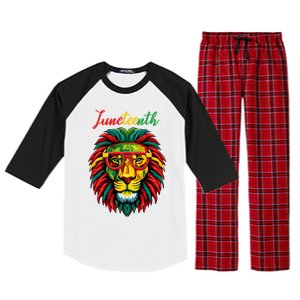 Lion Juneteenth Shirts Women Dress Black History Freedom Raglan Sleeve Pajama Set