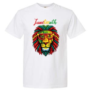 Lion Juneteenth Shirts Women Dress Black History Freedom Garment-Dyed Heavyweight T-Shirt