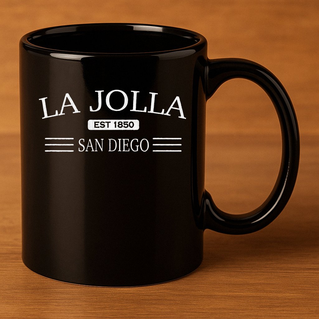 La Jolla San Diego California 11oz C Handle Ceramic Mug