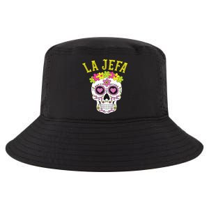 La Jefa Sugar Skull Dia De Los Muertos Costume Cool Comfort Performance Bucket Hat