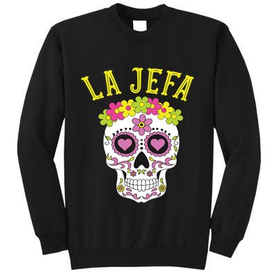 La Jefa Sugar Skull Dia De Los Muertos Costume Sweatshirt