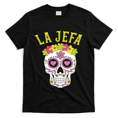 La Jefa Sugar Skull Dia De Los Muertos Costume T-Shirt